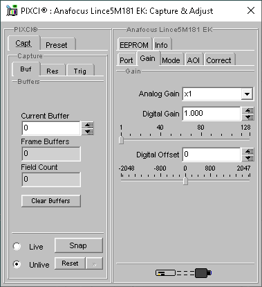 (XCAP Control Panel for the Anafocus Lince5M181 EK)