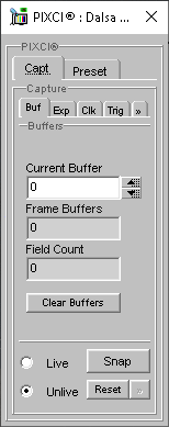 (XCAP Control Panel for the Dalsa SP-11-02K40)