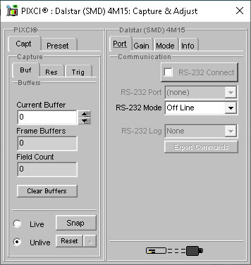 (XCAP Control Panel for the Dalstar (SMD) 4M15)