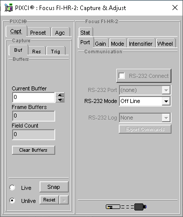 (XCAP Control Panel for the Focus FI-HR-2)