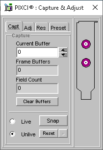 (XCAP Control Panel for the Generic NTSC (Square Pixels))