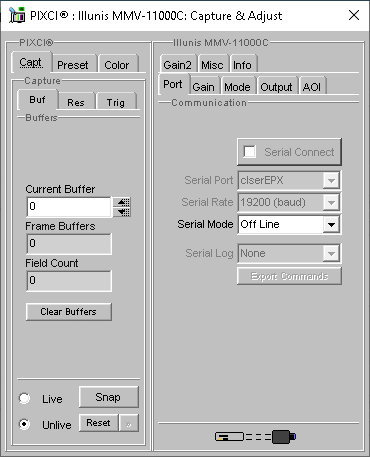 (XCAP Control Panel for the Illunis MMV-11000C)