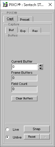 (XCAP Control Panel for the Sentech STL-2048)