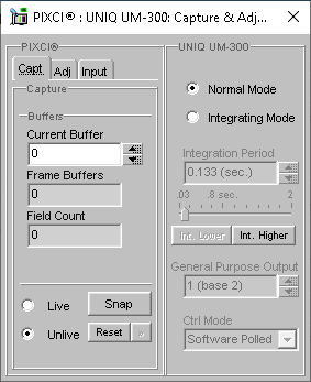 (XCAP Control Panel for the UNIQ UM-300)